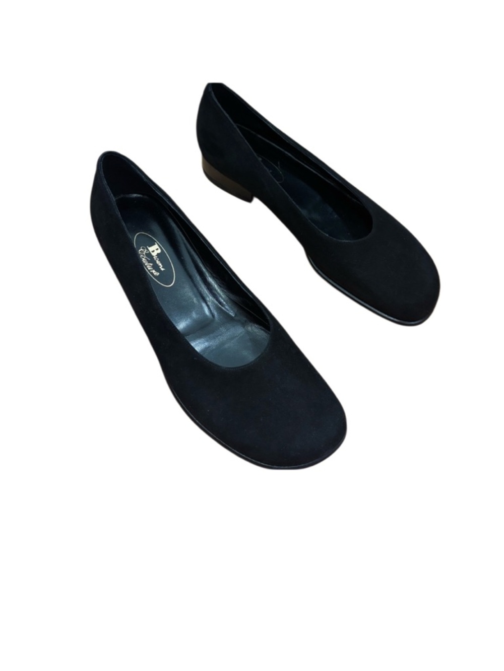 Minimalist Vintage Browns Couture Black Suede Flats